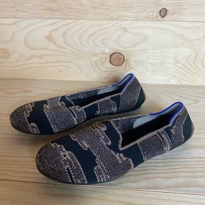 Rothys golden shimmer loafers kids size 4